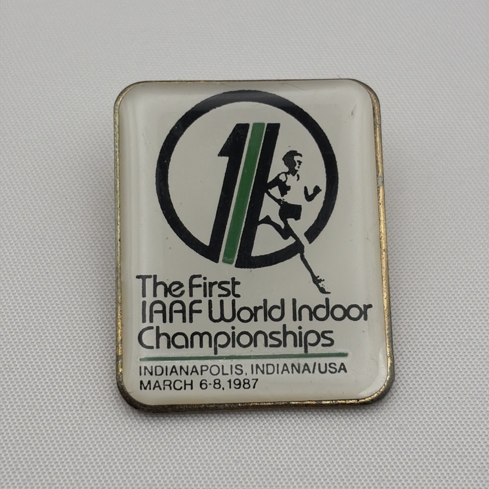 1987 First World IAAF World Indoor Championships Indianapolis IN Lapel Hat Pin